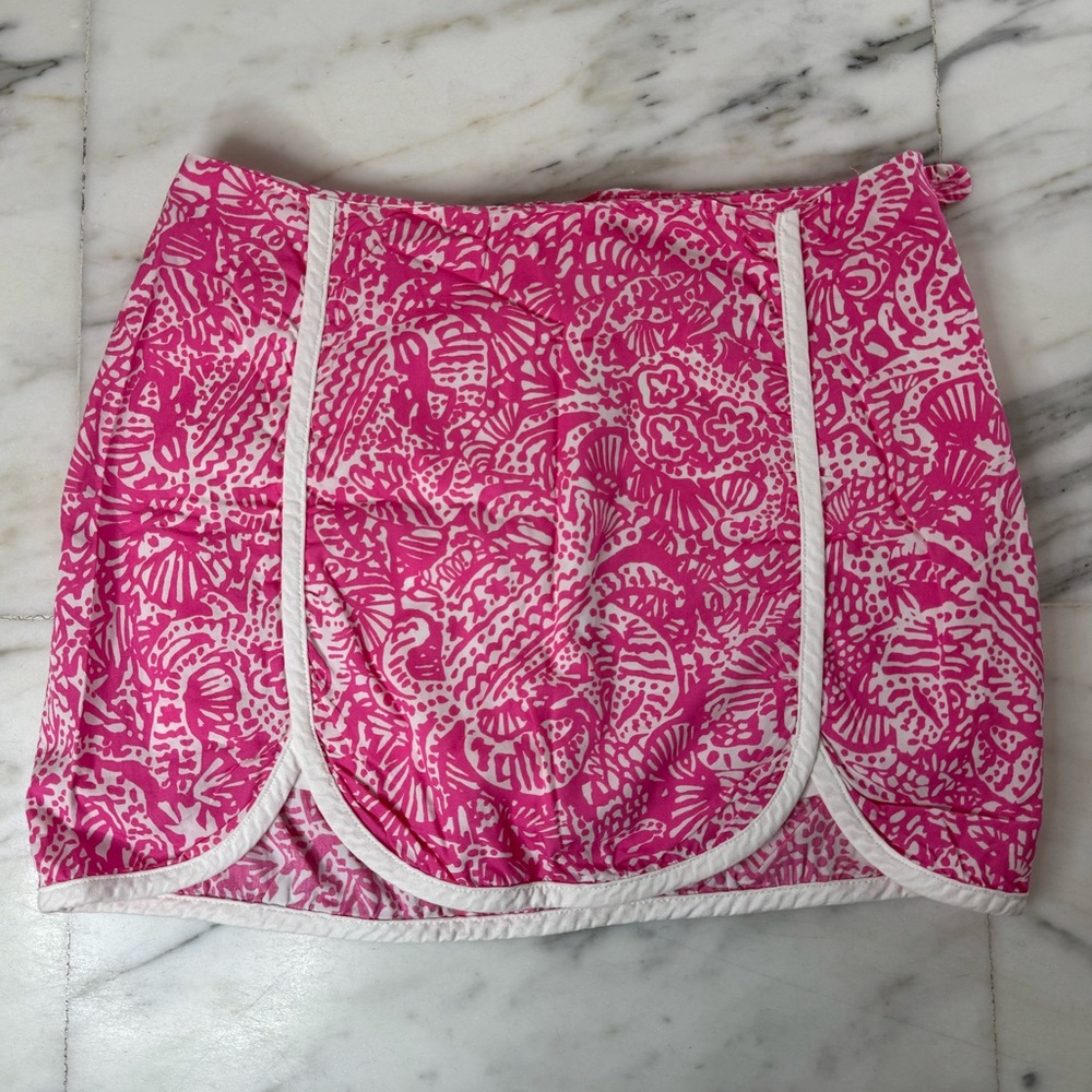 Lilly Pulitzer Tennis/Golf Skort in Pink & White, Size 00
